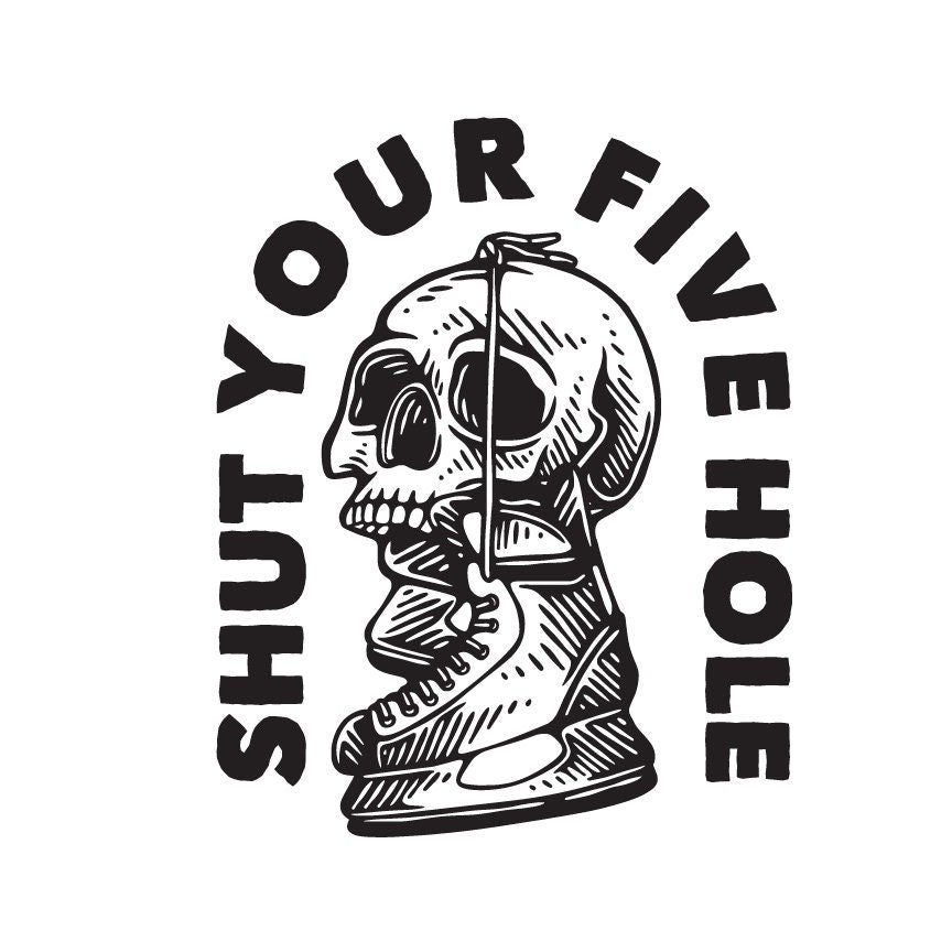 Funny Hockey Skull SVG – Cricut, Silhouette & Sublimation Cut File Canada | Goalie Humor Design (Digital Download)