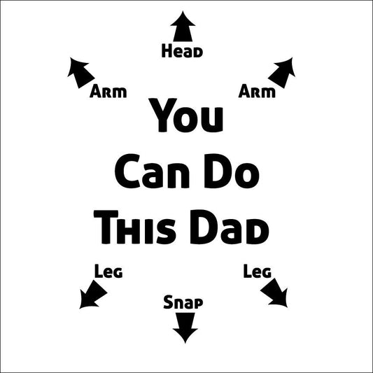 Funny New Dad Gift SVG – Cricut, Silhouette & Sublimation Cut File Canada | 'You Can Do This Dad' Bodysuit Design (Digital Download)