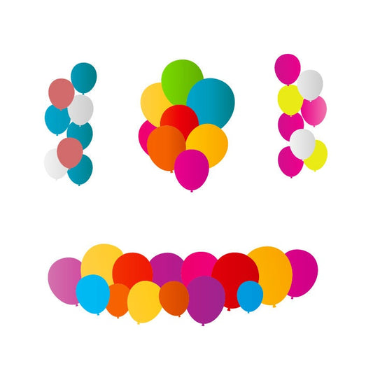 Colorful Balloons SVG – Cricut, Silhouette & Sublimation Cut File Canada – Cricut, Silhouette & Sublimation Cut File Canada | Birthday Party Vector Graphic (Digital Download)
