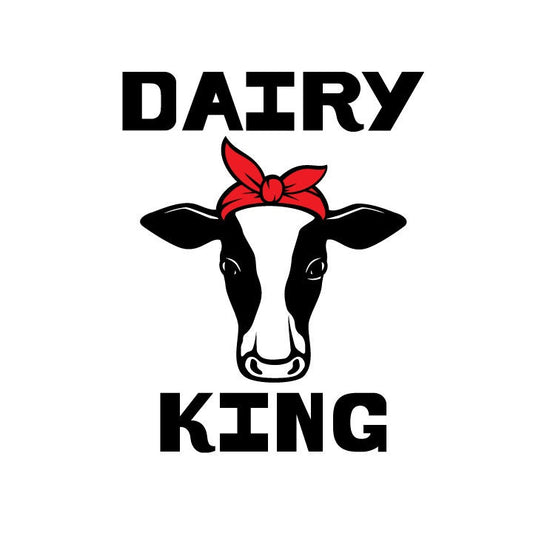 Dairy King Cow Design | Farm Animal SVG – Cricut, Silhouette & Sublimation Cut File Canada, PNG (Digital Download)