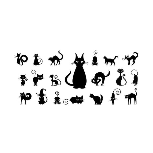 Halloween Black Cat SVG – Cricut, Silhouette & Sublimation Cut File Canada Bundle | Witches Cat Clipart (20 Images)