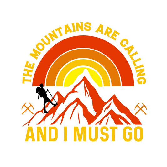Mountains Are Calling SVG – Cricut, Silhouette & Sublimation Cut File Canada | Hiking Adventure Logo (Digital Files)