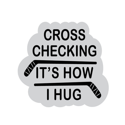 Funny Hockey SVG – Cricut, Silhouette & Sublimation Cut File Canada | Cross Checking Hug Quote (Digital Download)