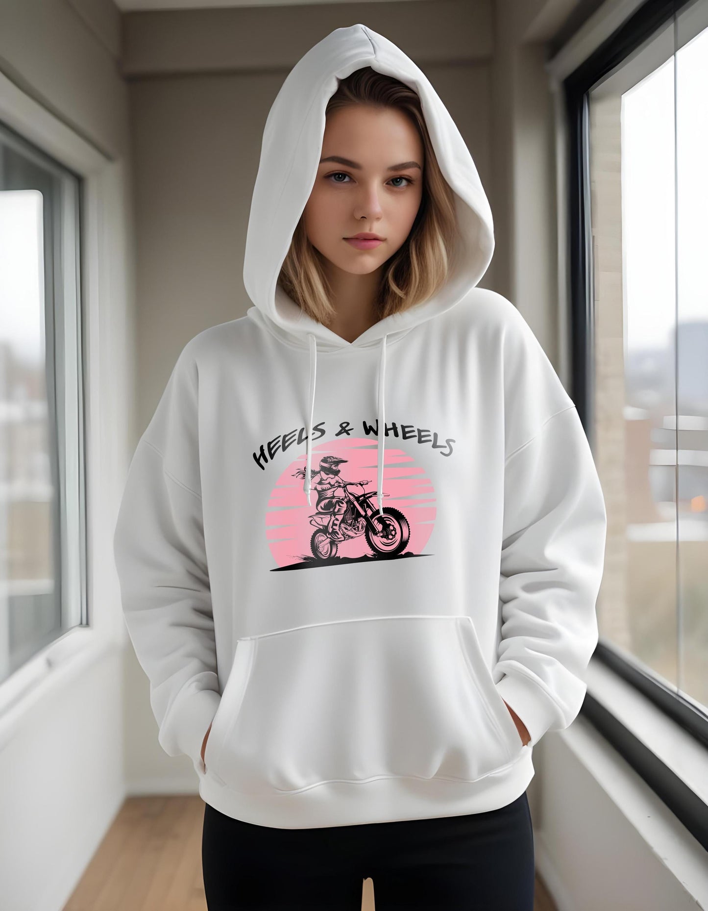 Women's Dirt Bike Rider SVG – Cricut, Silhouette & Sublimation Cut File Canada | Heels and Wheels Design (Digital Download)