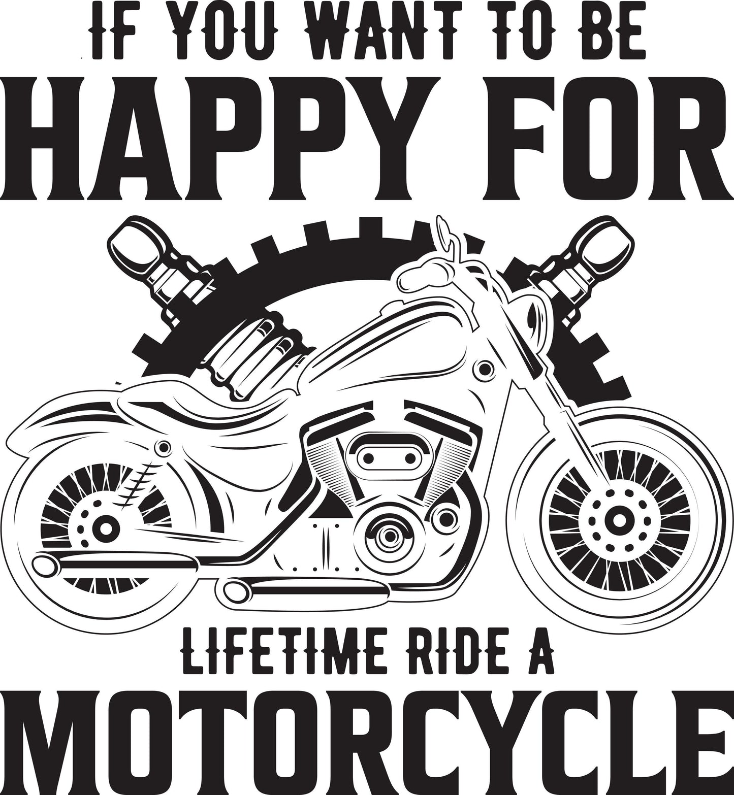 Ride a Motorcycle Biker Design (svg, dxf, png, jpg) (Digital Download)