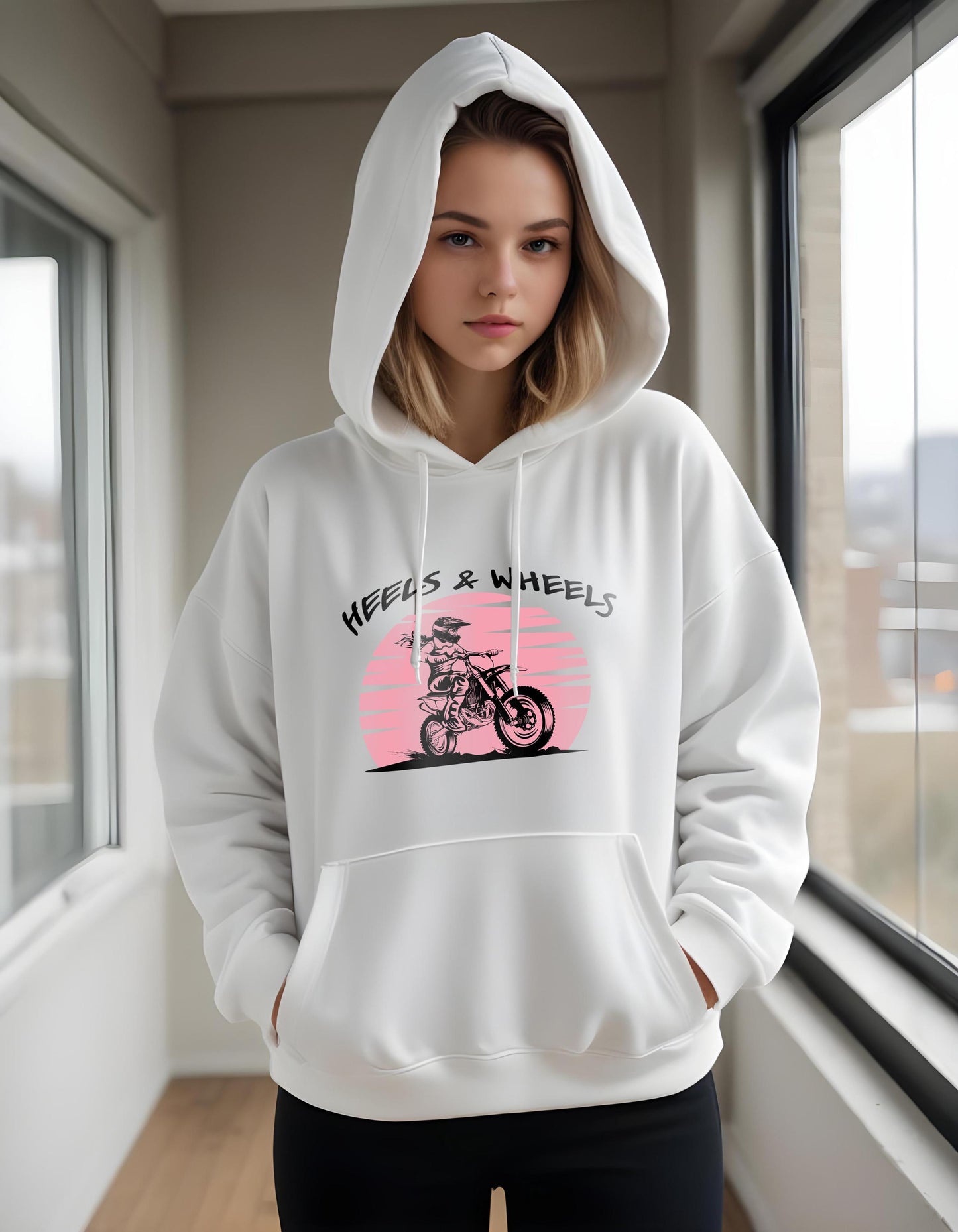 Heels & Wheels Dirt Bike Rider SVG | Women's Motocross Design (Digital Download)