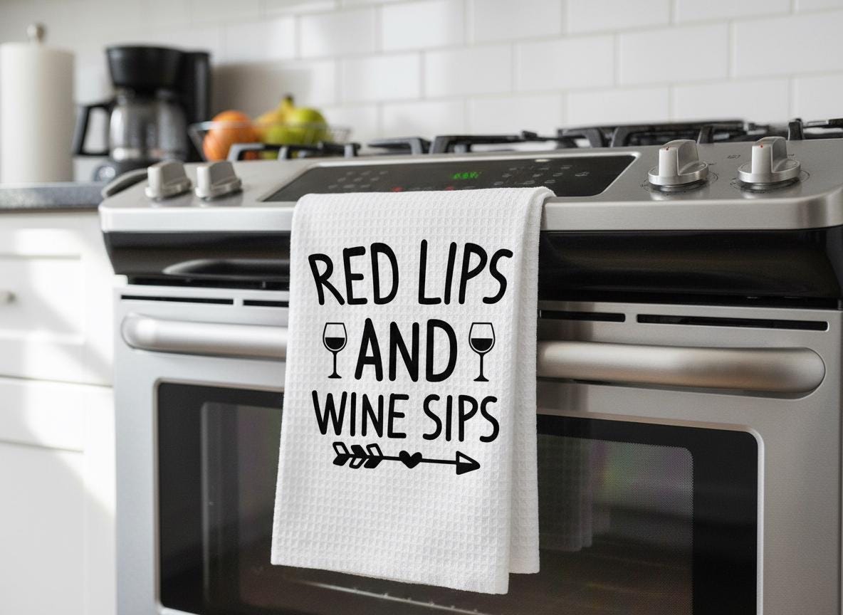 Red Lips and Wine Sips SVG  Funny Alcohol Design (Digital Download)