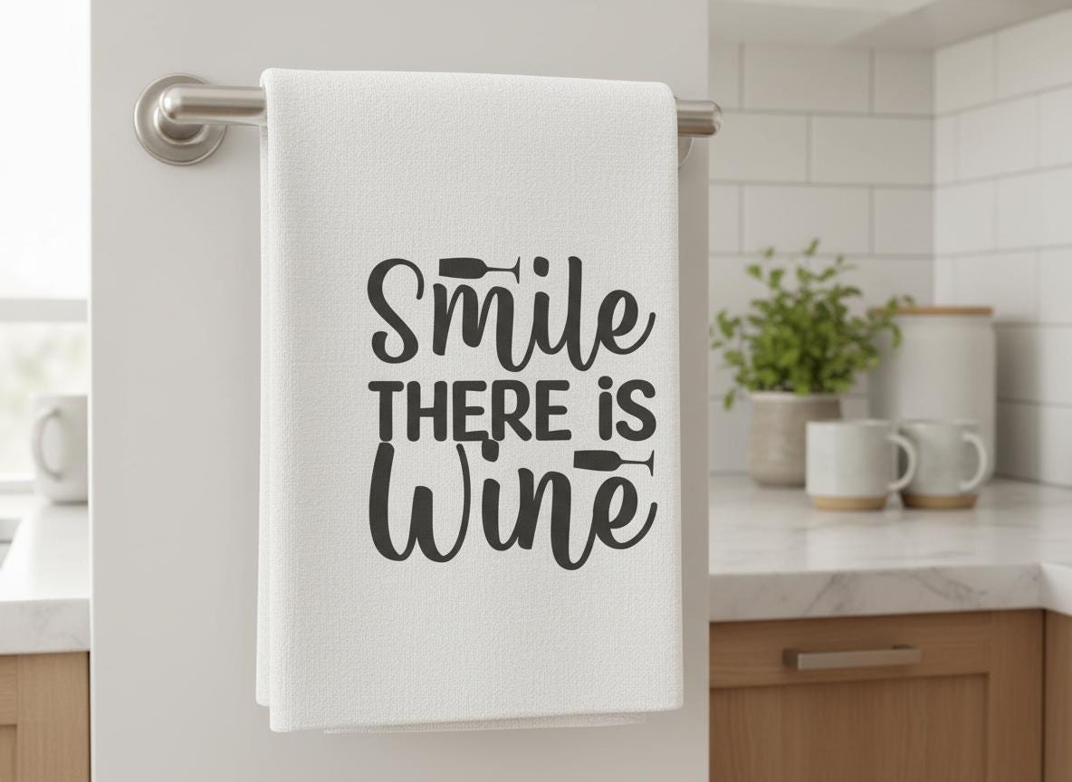 Smile There is Wine SVG | Drinking Wine Design (Digital Download)