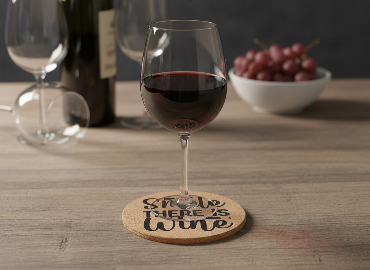 Smile There is Wine SVG | Drinking Wine Design (Digital Download)