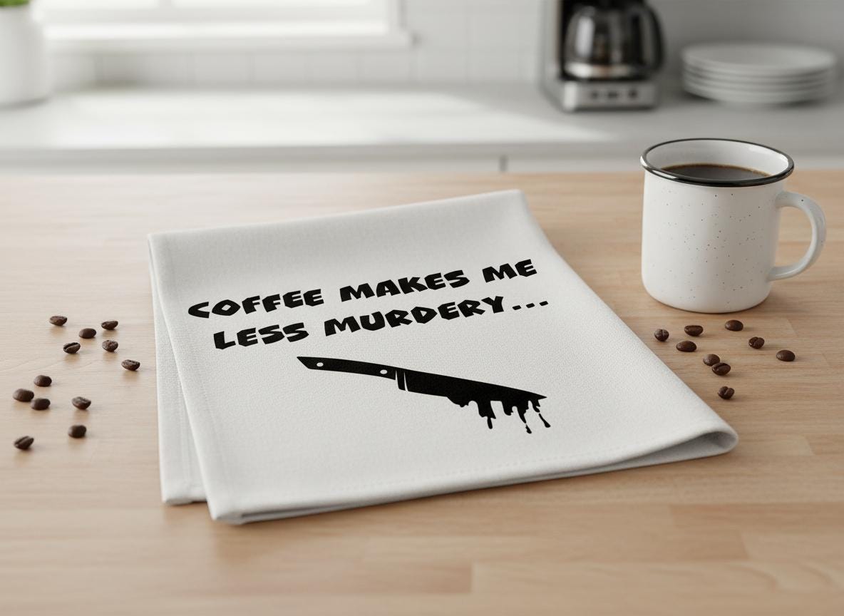 Coffee Makes Me Less Murdery SVG | Funny Sarcastic Quote (Digital Download)