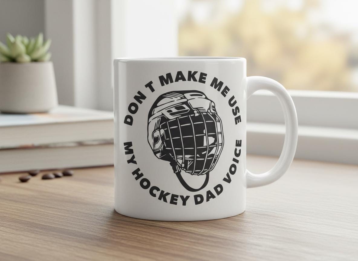 Funny Hockey Dad SVG | Helmet Design (Digital Download)