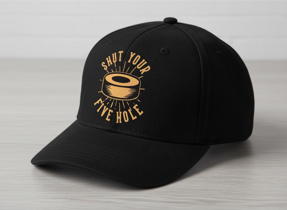 Shut Your Five Hole Hockey Puck SVG | Goalie Design (Digital Download)