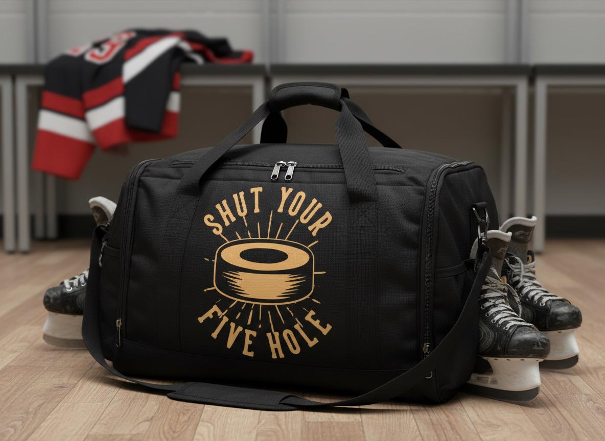 Shut Your Five Hole Hockey Puck SVG | Goalie Design (Digital Download)