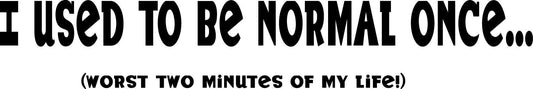 I Used to Be Normal Once SVG (Digital Download) | Sarcastic Comment