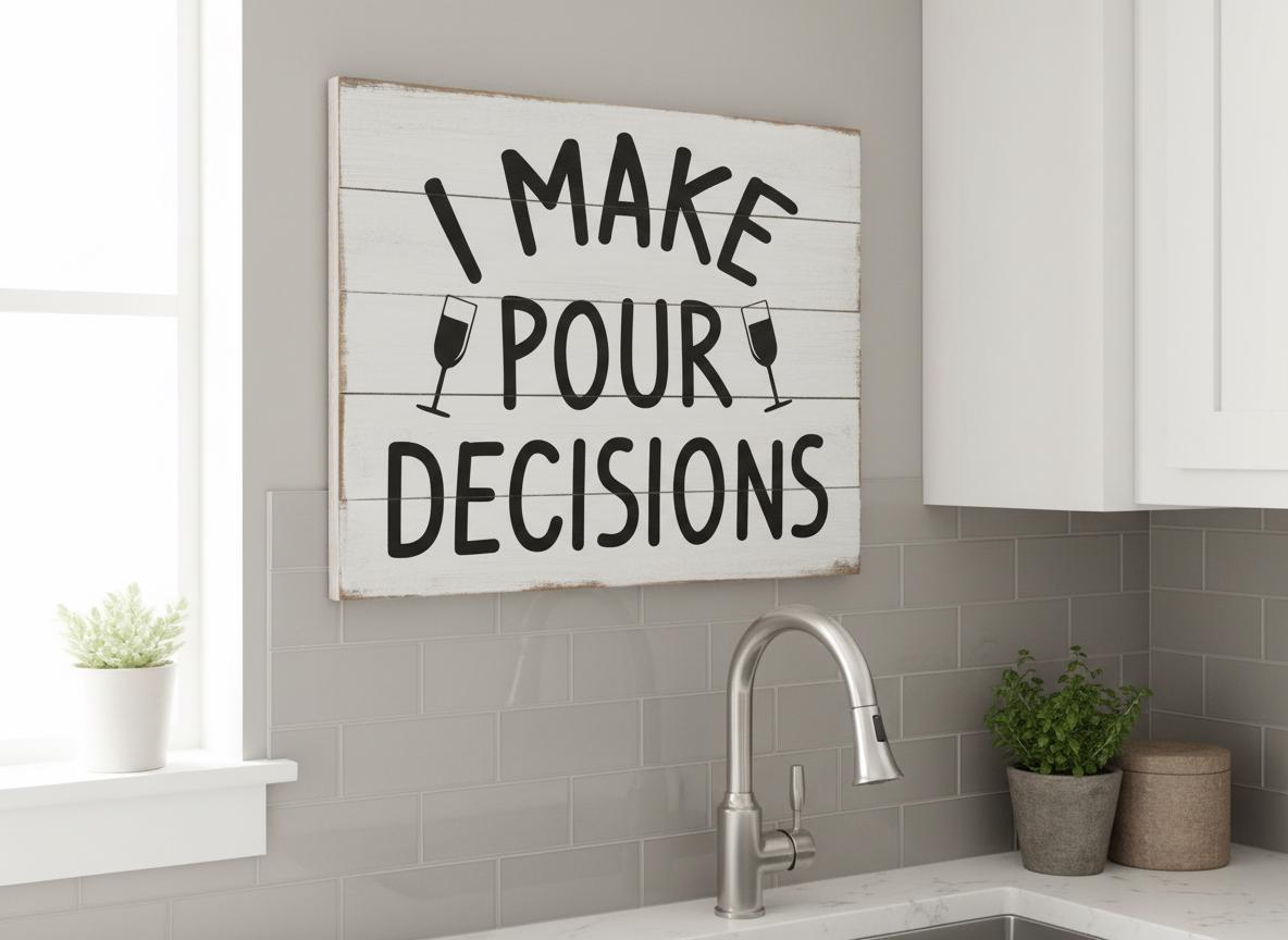 I Make Pour Decisions SVG | Funny Wine Quote (Instant Download)