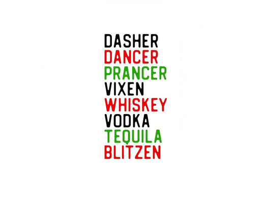Funny Reindeer Christmas SVG – Cricut, Silhouette & Sublimation Cut File Canada | Alcohol Humor Cut File (Digital Download)