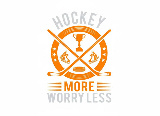 Hockey More Worry Less SVG – Cricut, Silhouette & Sublimation Cut File Canada | Holiday Cut File (Digital Download)