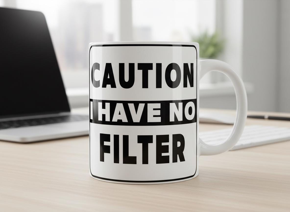 Caution I have No Filter SVG | Funny Sarcastic Quote (Digital Download)