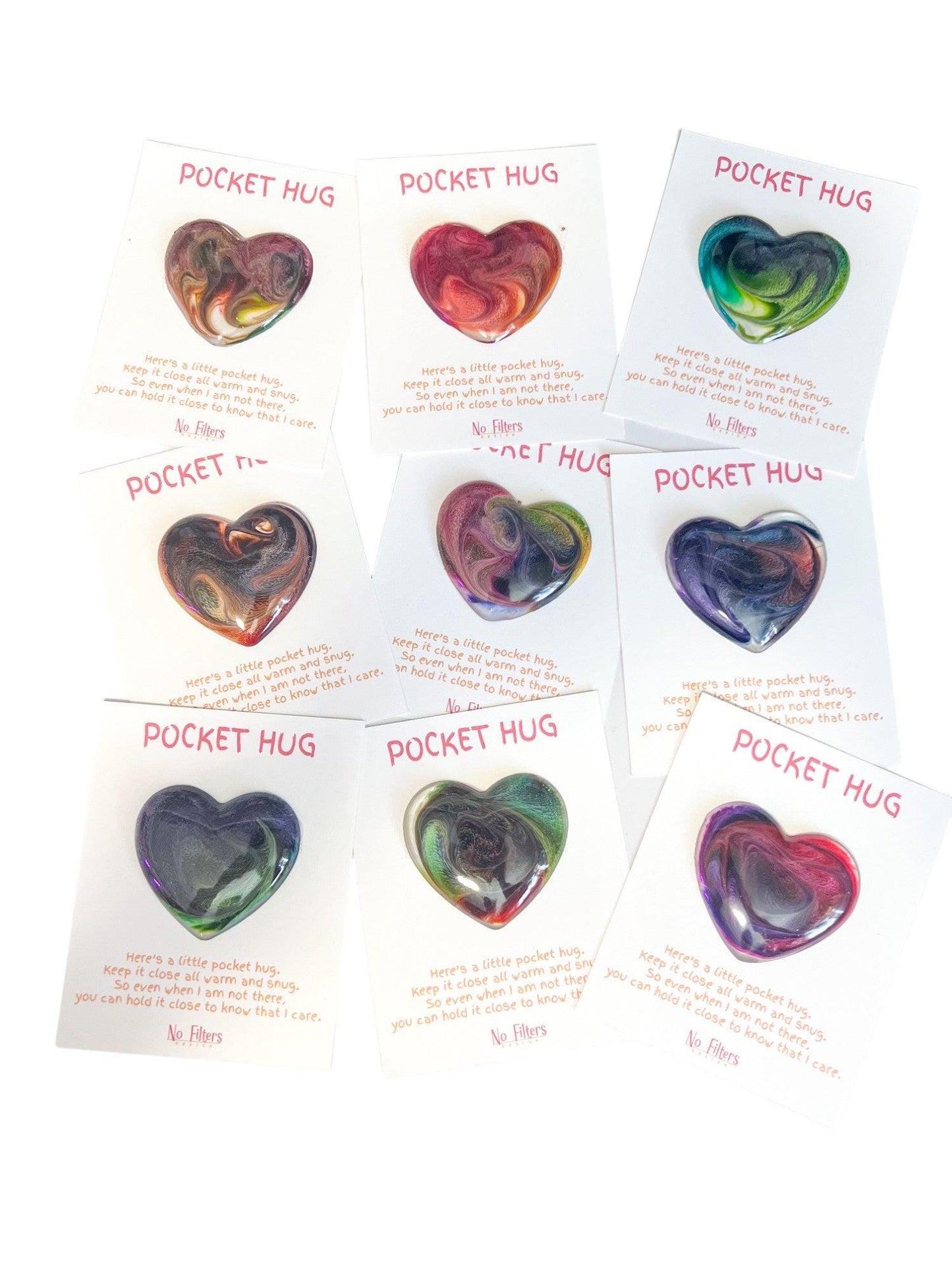Heart Shaped Pocket Hug – Handmade Resin Keepsake with Poem Card | Meaningful Gift Canada