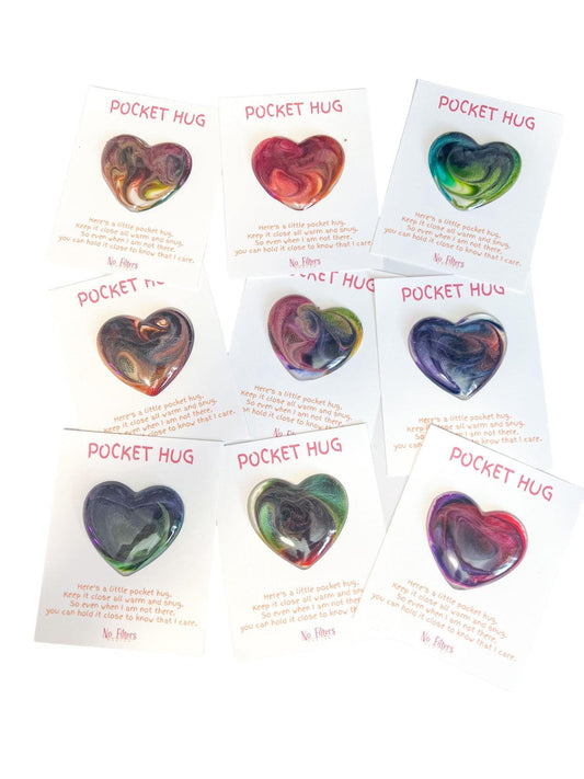 Heart Shaped Pocket Hug – Handmade Resin Keepsake with Poem Card | Meaningful Gift Canada