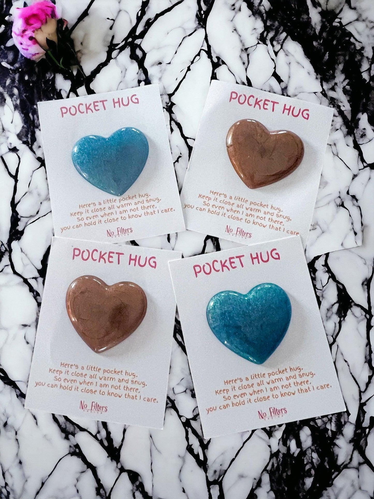 Heart Shaped Pocket Hug – Handmade Resin Keepsake with Poem Card | Meaningful Gift Canada