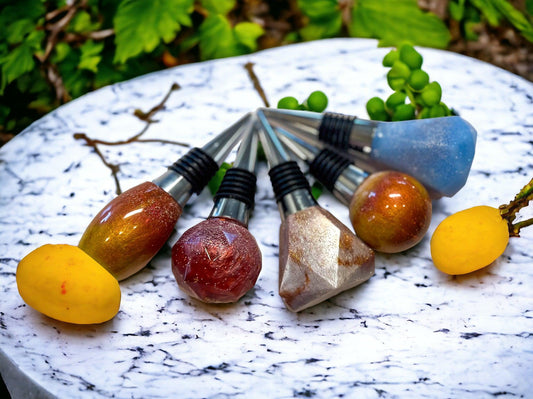Marbled Wine StoppersMarbled Resin Wine Stopper  Handmade Mica Pigment Bottle Stopper | Unique Bar & Kitchen Gift Canada