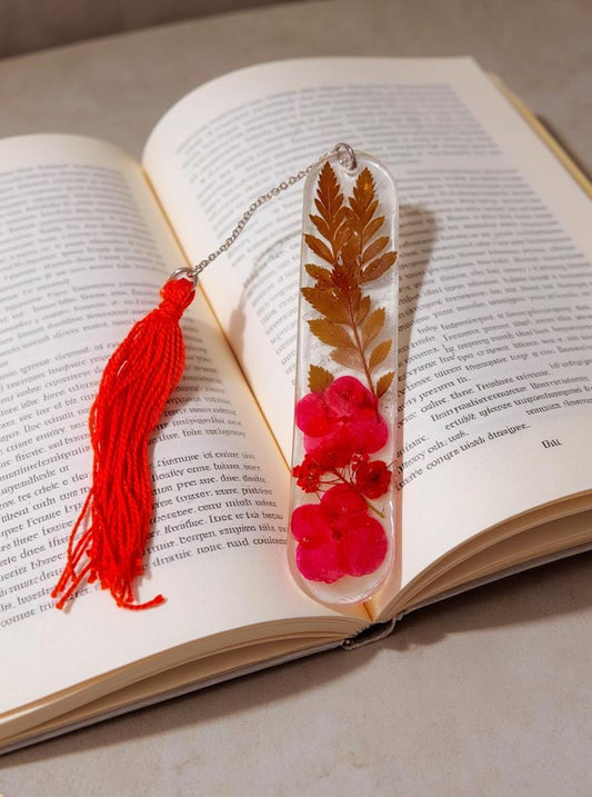 Handmade Resin Bookmark with Real Dried Flowers  Tassel Bookmark  Floral Book Lover Gift  Made in Canada