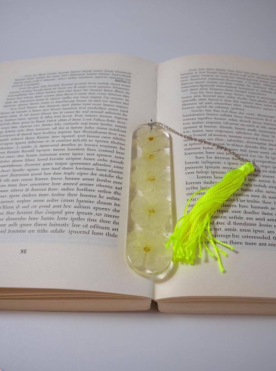 Handmade Resin Bookmark with Real Dried Flowers  Tassel Bookmark  Floral Book Lover Gift  Made in Canada