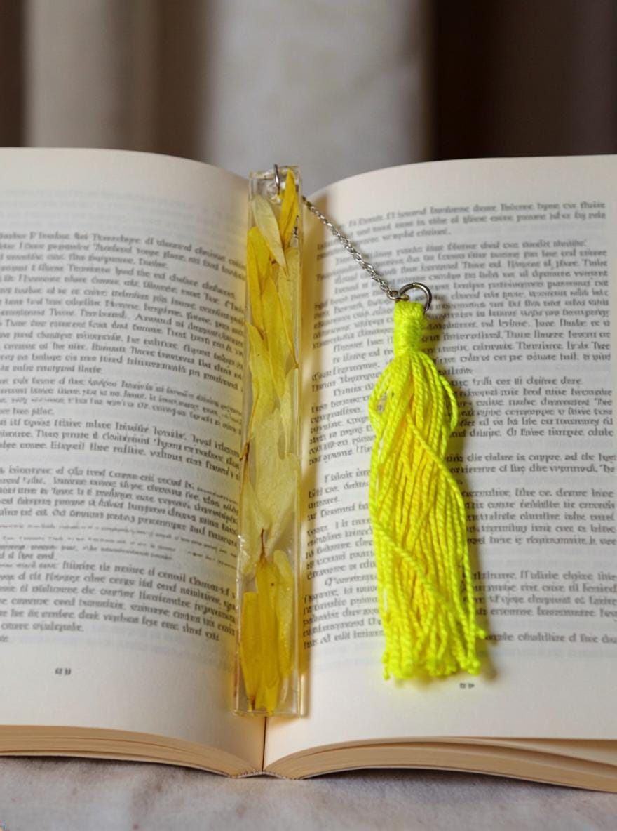 Handmade Resin Bookmark with Real Dried Flowers & Tassel  Floral Bookmark Gift for Book Lovers  Made in Canada