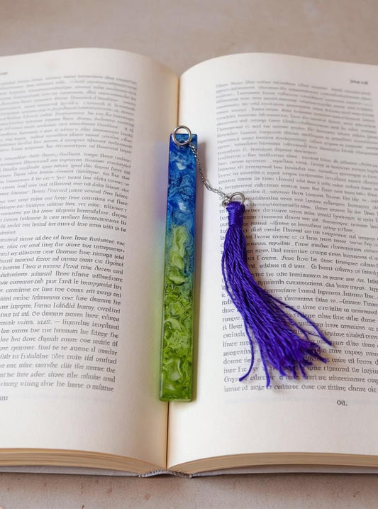 Handmade Resin Bookmark with Mica Pigment & Tassel  Colorful Bookmark Gift for Book Lovers  Made in Canada