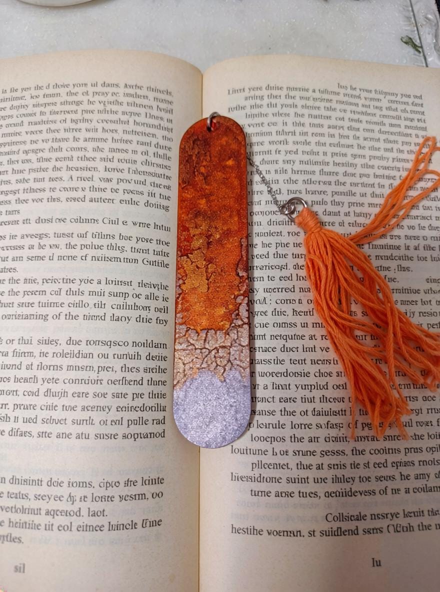 Handmade Resin Bookmark with Mica Pigment & Tassel  Colorful Bookmark Gift for Book Lovers  Made in Canada
