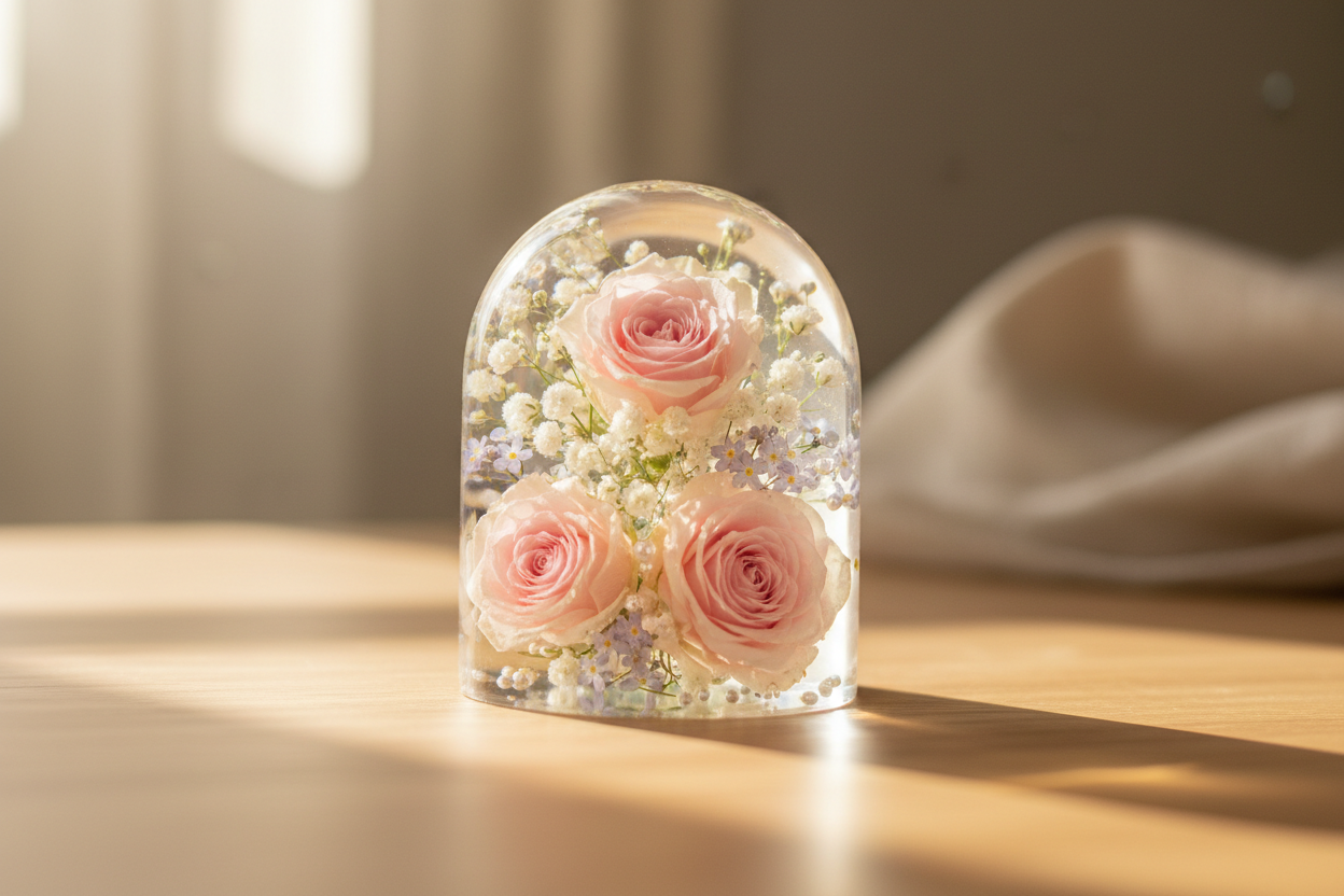 Memorial Flower Preservation in Resin