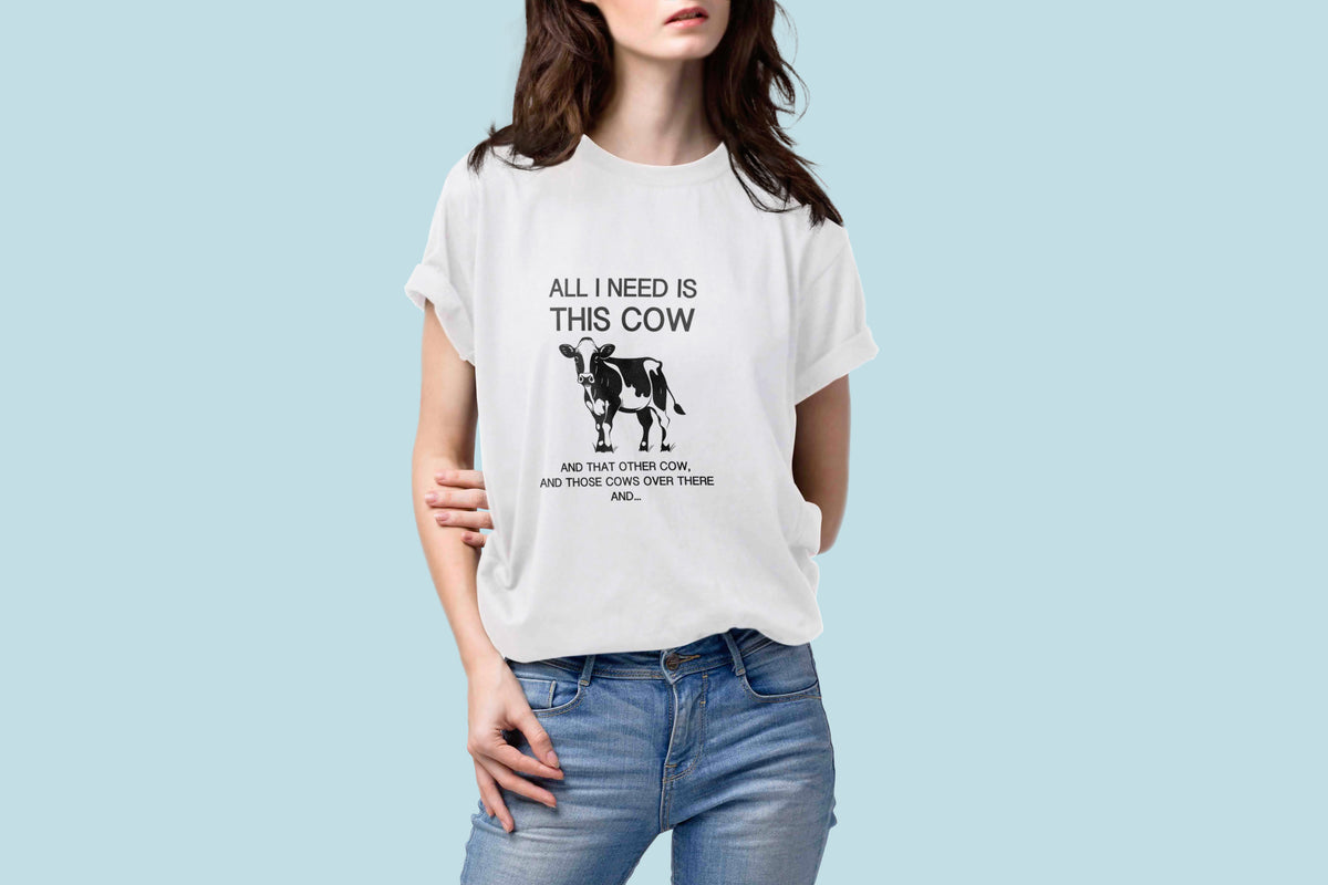Funny Cow Lover SVG -Cricut, Silhouette, Sublimation Cut File Canada -Farm Animal Quote Design (Digital Download)
